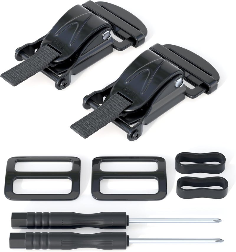 JAGASOL Helmet Quick Release Buckle Kit for Motorcycle Helmet, Metal Motorcycle Helmet Accessories, Helmet Chin Strap Replace D-RING Helmets Up to 1", Suitable for Full Helmet, Half Helmet, 2 PCS - Image 2